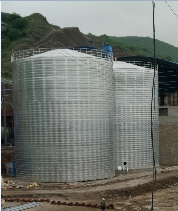 南口街道粮食钢板仓的安装全过程不用热焊接